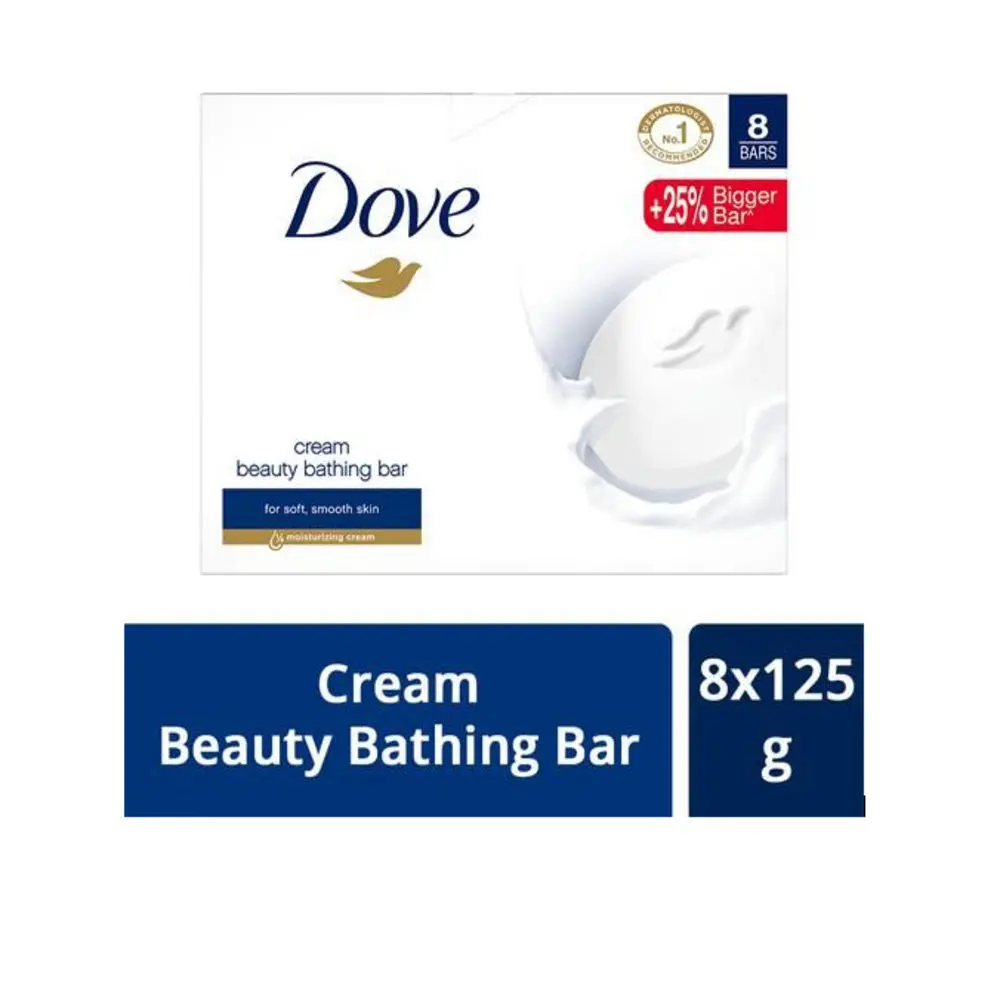 Dove Cream Beauty Bathing Bar (125 g) (Pack of 8)