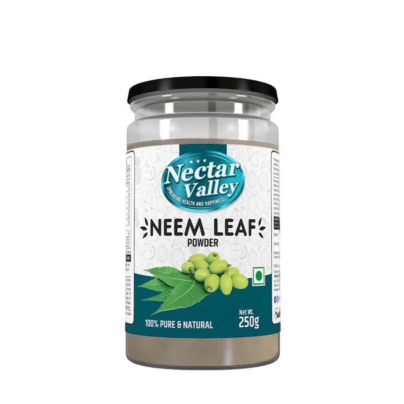 Nectar Valley Neem Powder (Azadirachta Indica) Organically Processed Neem Leaves Powder