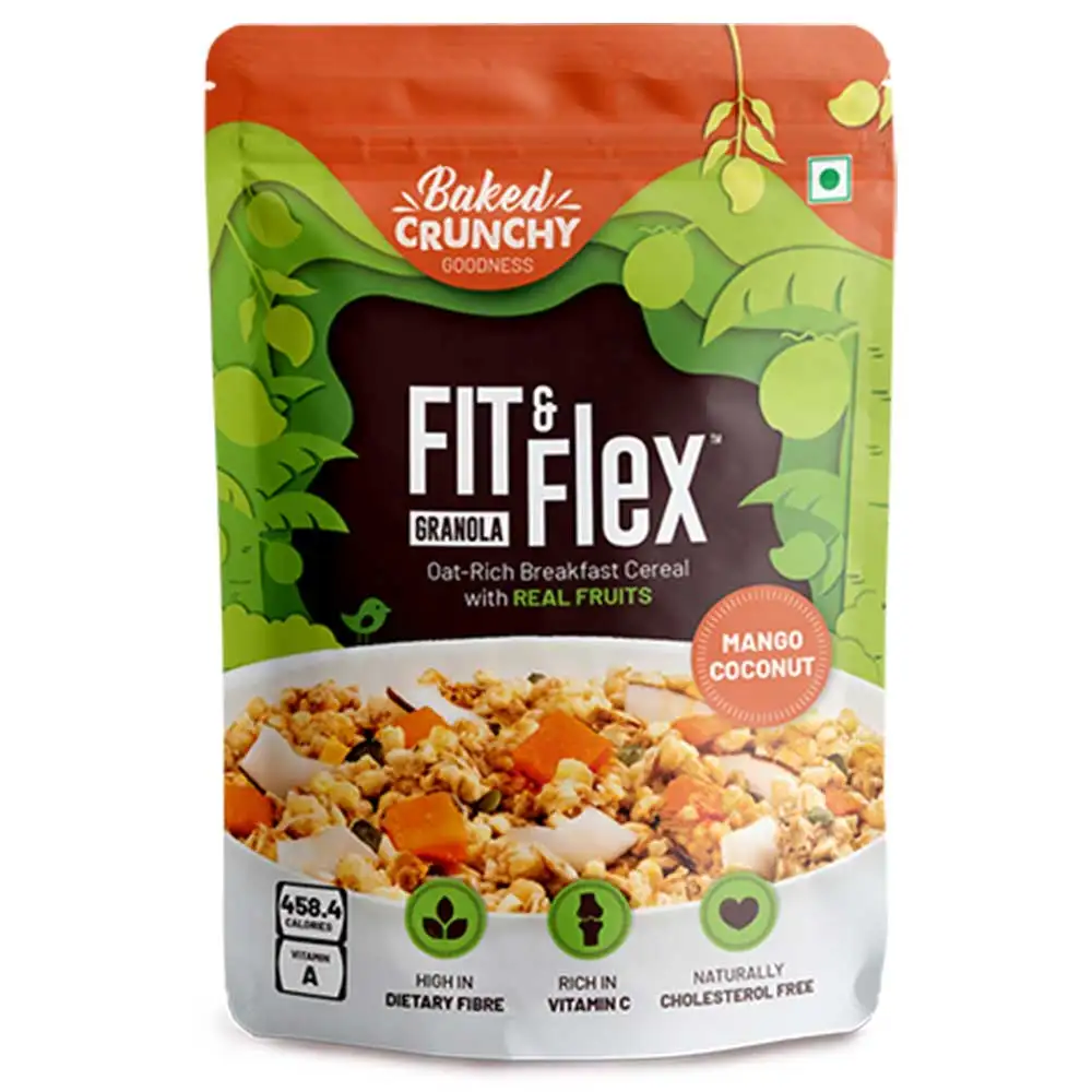 Fit & Flex Granola Oat Rich Breakfast Cereal with Real Fruits,  275 g  Mango Coconut