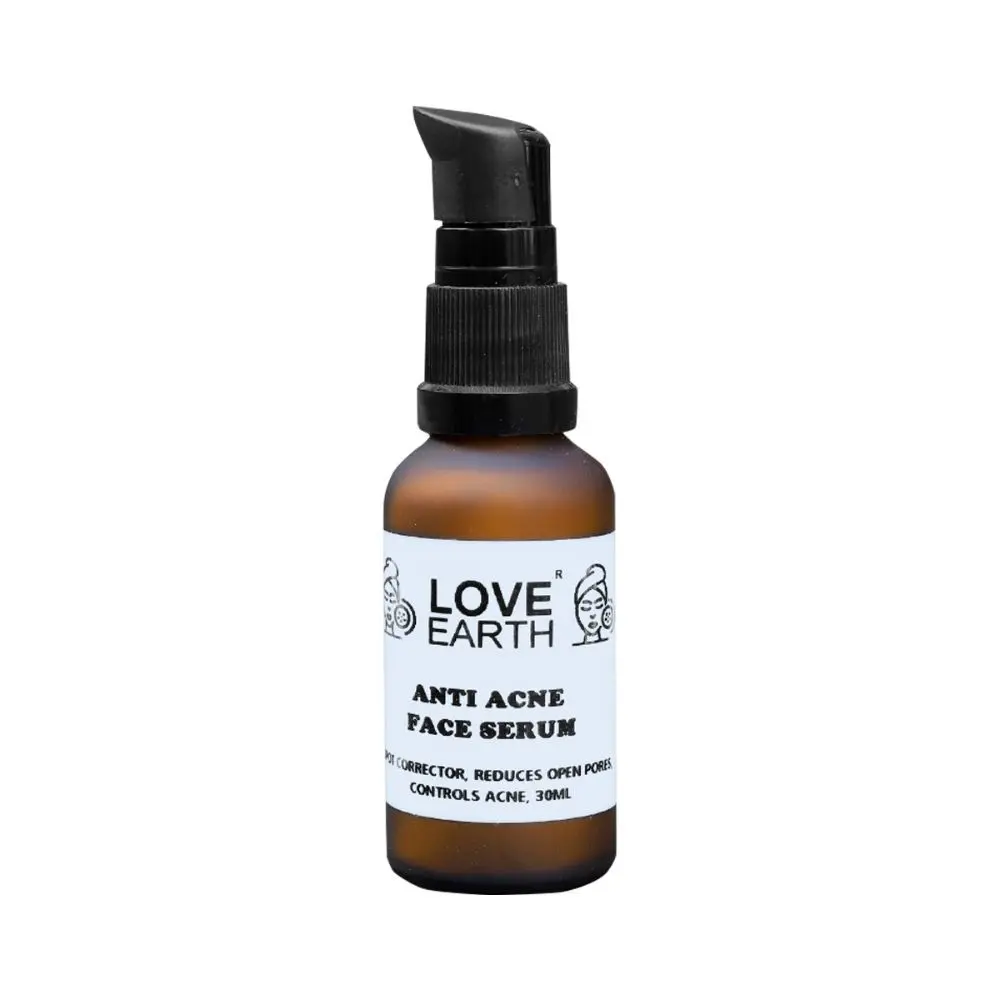 Love Earth Anti Acne Serum With Pure Vitamin C & Witch Hazel For Acne Free And Even Skin Tone Suitable For All Skin Types 30ml