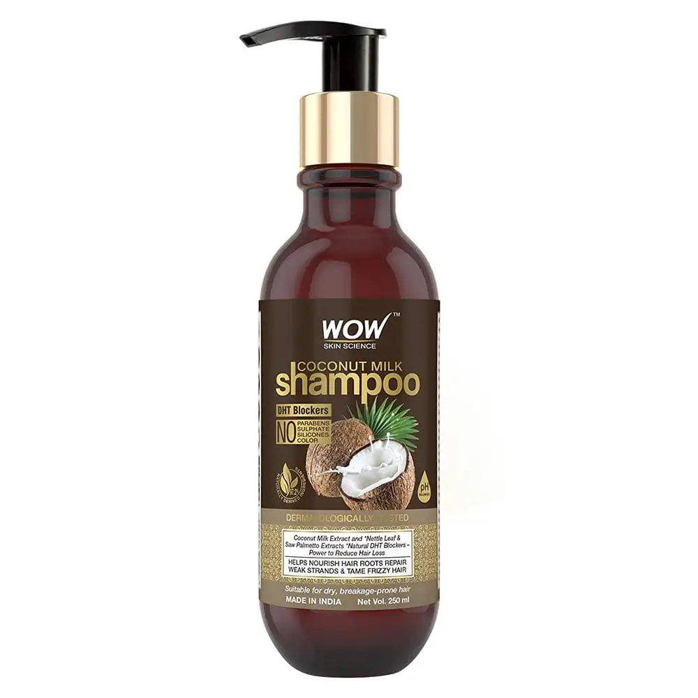 WOW Skin Science Coconut Milk Shampoo,  250 ml  for Dry & Breakage Hair