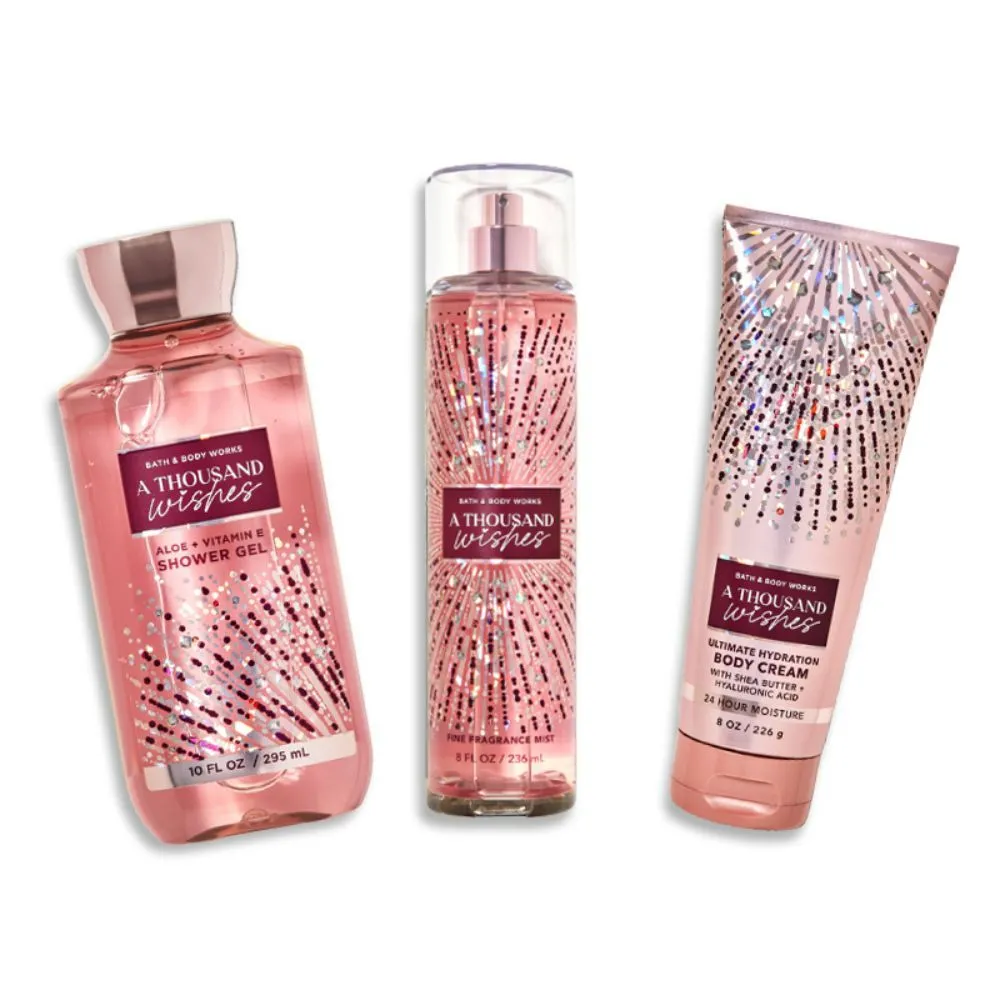 Bath & Body Works A Thousand Wishes Shower Gel, Body Cream & Mist