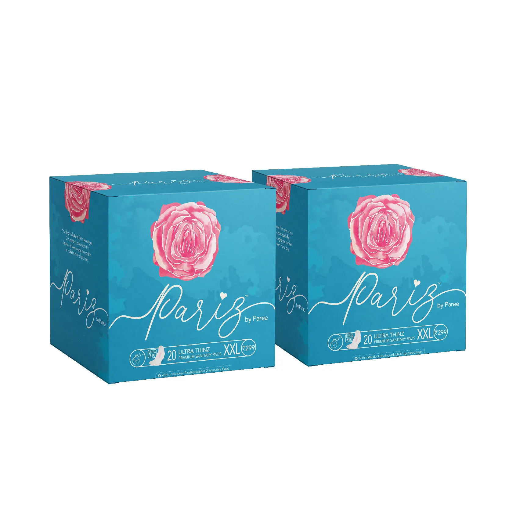 Paree by Pariz Premium Ultra Thinz Combo of ttony Soft Sanitary Pads XXL-20 Pads (Combo of 2)