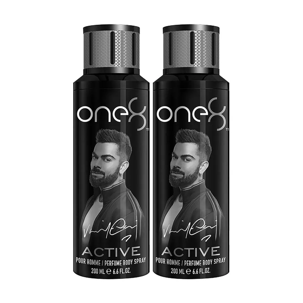 One8 by Virat Kohli Deo Active Deodorant Spray - For Men (Pack of 2)