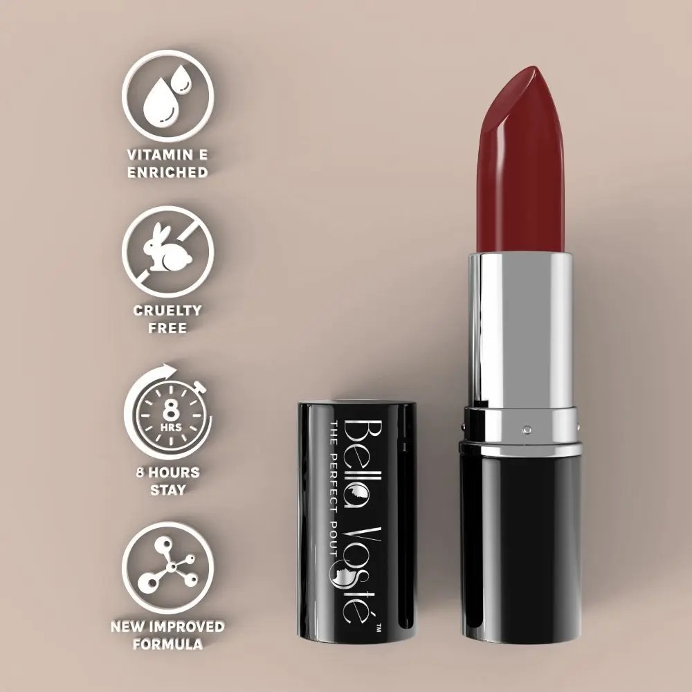 Bella Voste Sheer Creme Lust Lipstick Warm Tan (4.2 g) I Cruelty Free|Stain Touch I Long Lasting Improved Formula I One Stroke Aplication I Highly Pigmented