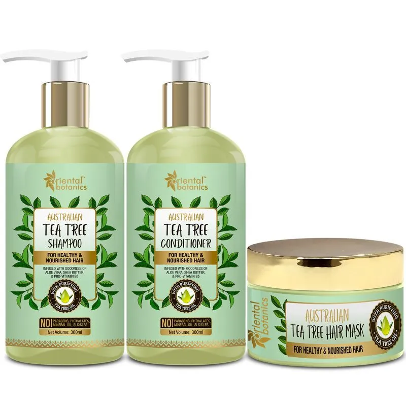 Oriental Botanics Australian Tea Tree Shampoo + Conditioner + Mask