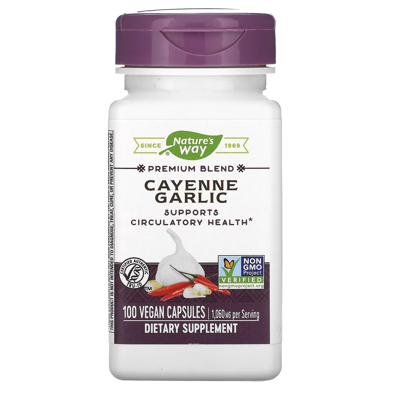 Cayenne Garlic, 1,060 mg, 100 Vegan Capsules