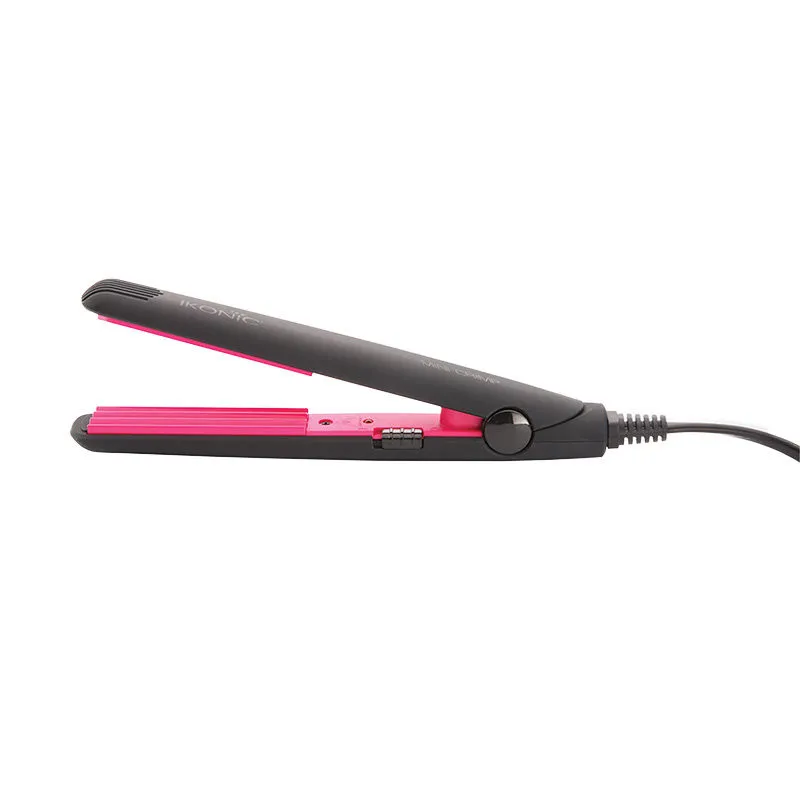 Ikonic Professional Mini Crimper - Black & Pink