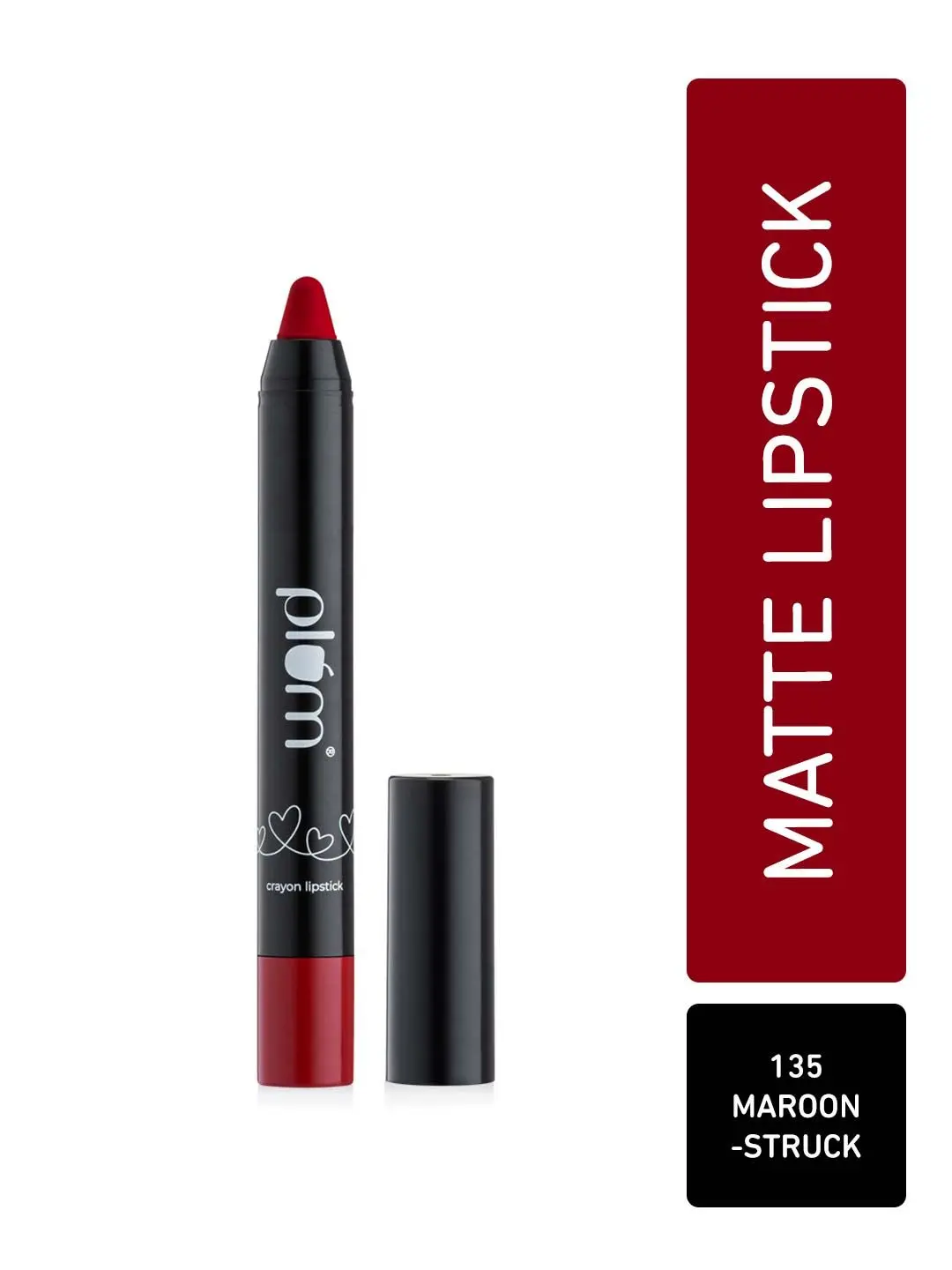 Plum Twist & Go Matte Lipstick |Airbrushed Finish | Long Lasting |Maroonstruck - 135 (Brick Red)