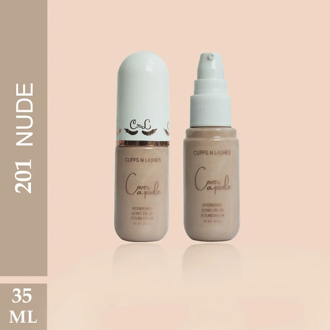 Cuffs N Lashes Cover Capsule Hydrating Foundation, Nude 201