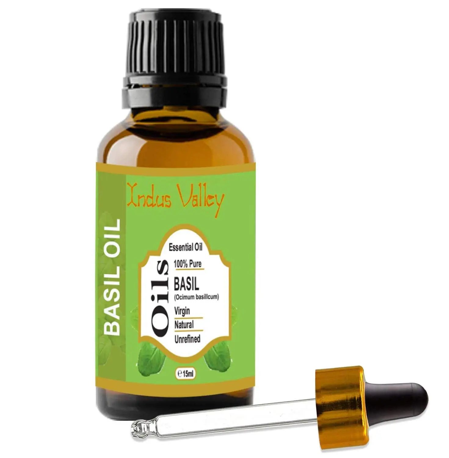 Indus Valley Bio Organic Basil Essential Oil (15 ml)