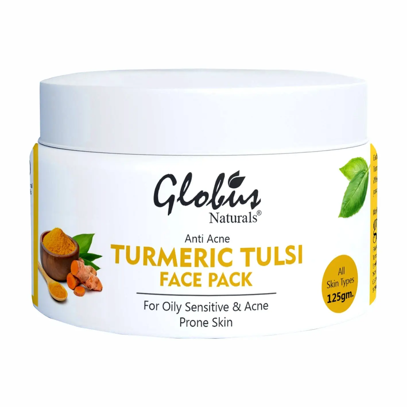 Globus Naturals Turmeric Tulsi Anti Acne Face Pack (125 g)