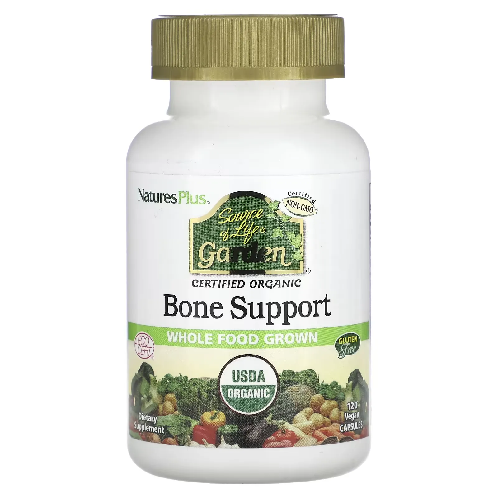 Source of Life Garden, Organic Bone Support, 120 Vegan Capsules