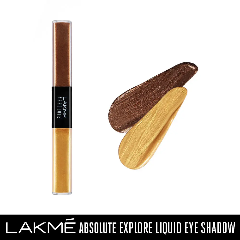 Lakme Absolute Explore Liquid Eye shadow Blackstar Gold & Karat Gold