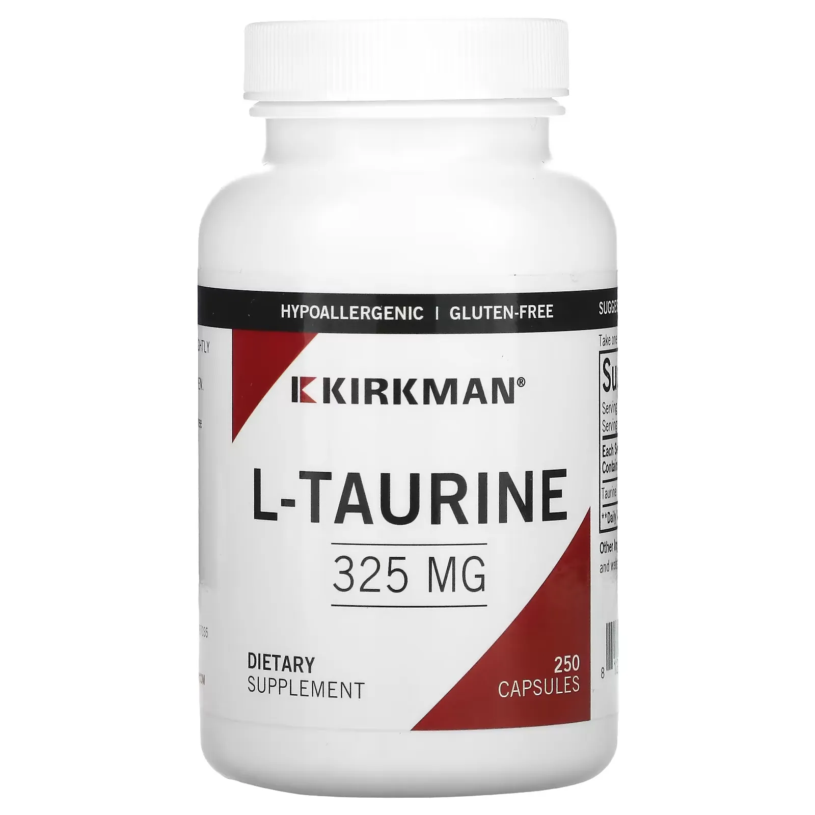 L-Taurine, 325 mg, 250 Capsules