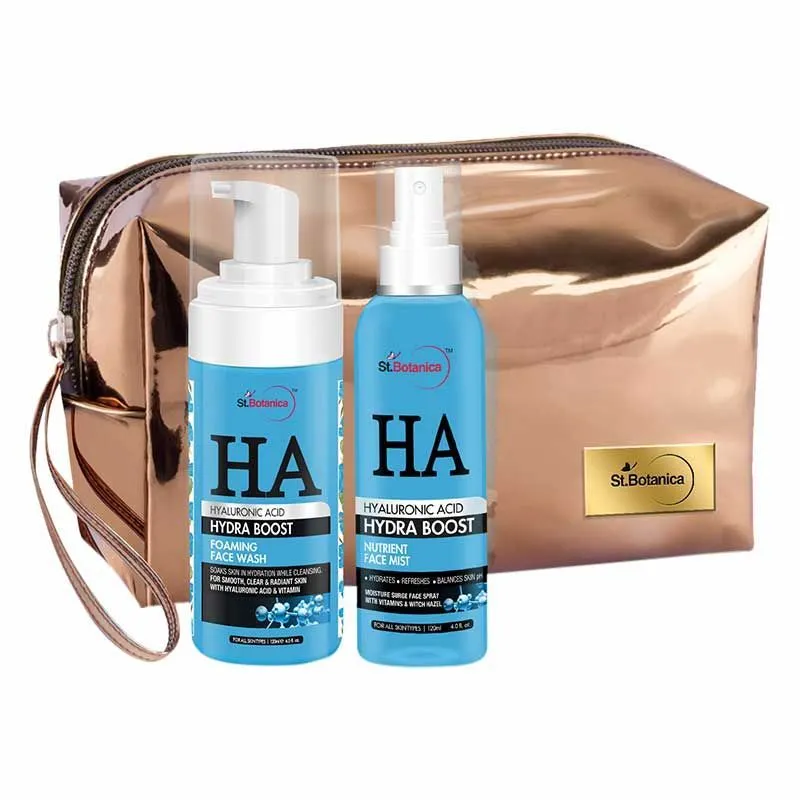 St.Botanica Hyaluronic Acid Combo Foaming Face Wash + Nutrient Face Mist & Pouch