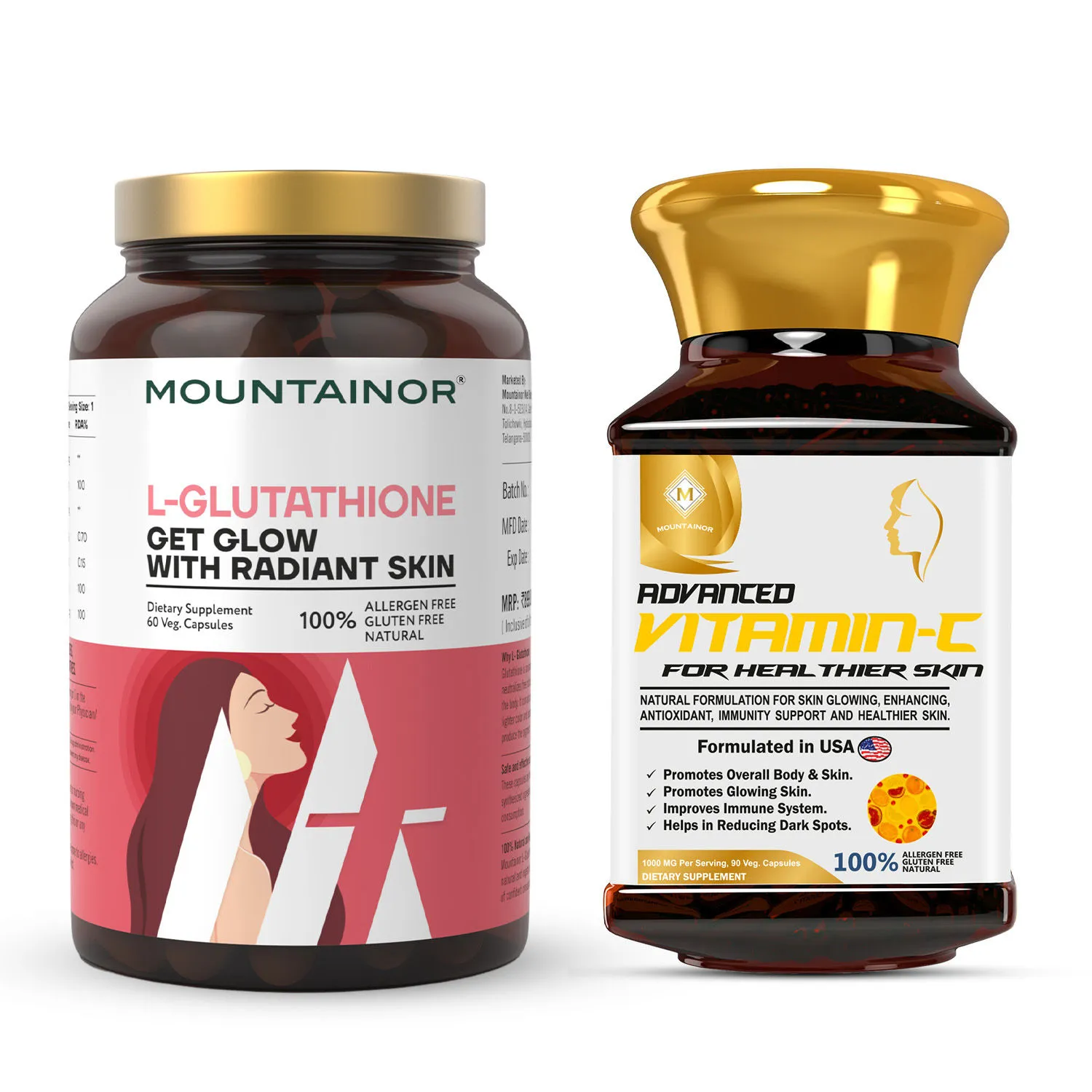 Mountainor Biotin + Vitamin C Capsules For Skin & Hair