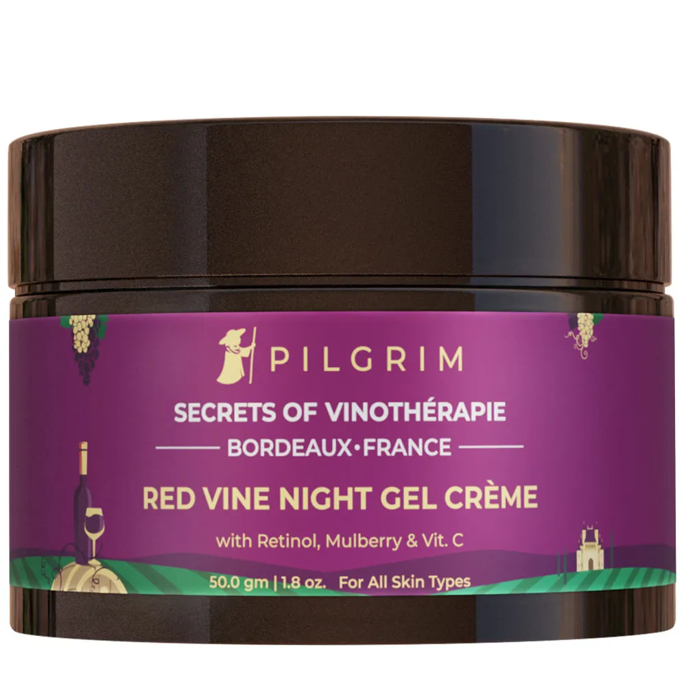 Pilgrim Red Vine Night Gel Creme with Retinol Mulberry & Vitamin C