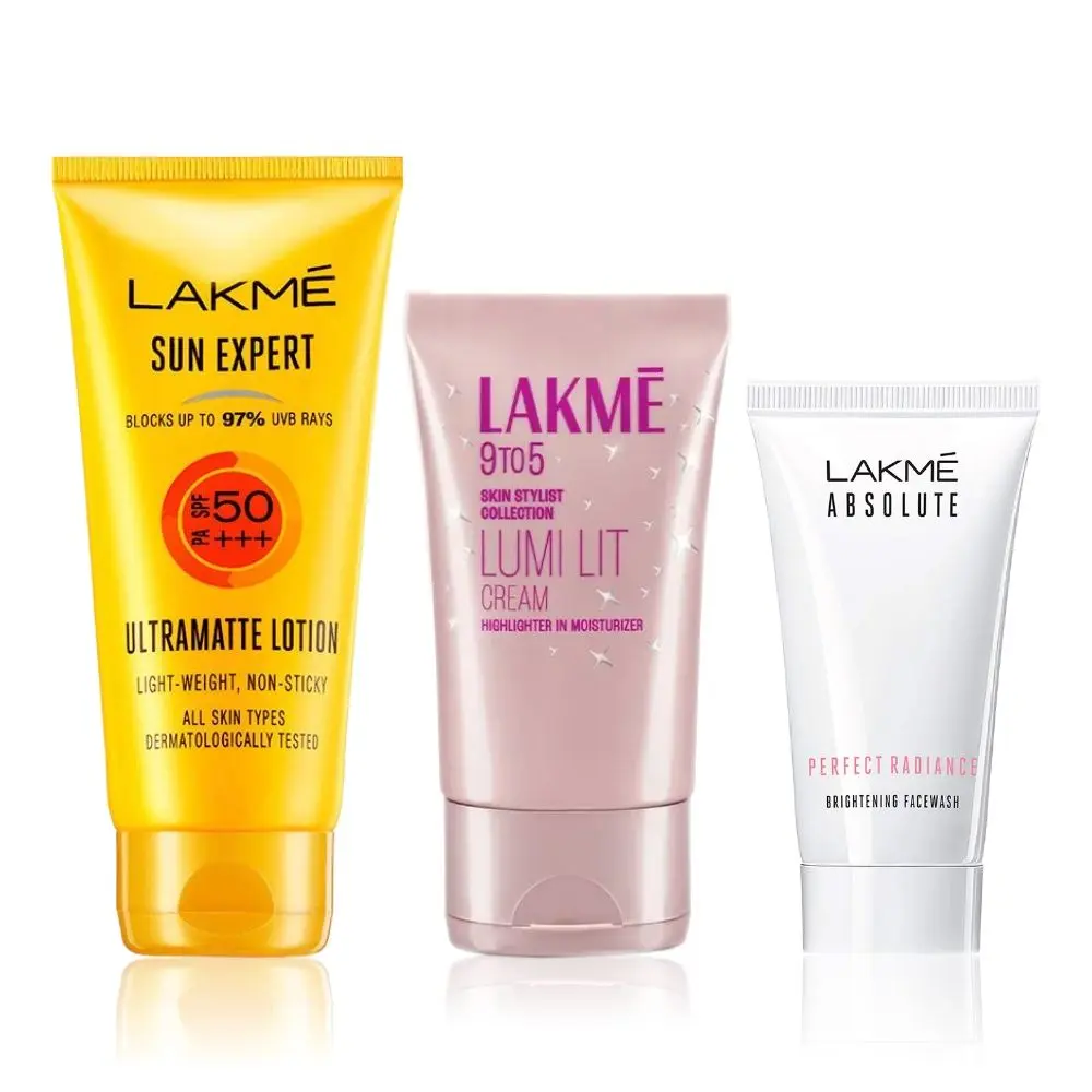 Lakme Perfect Radiance Face Wash + Lumi cream + sunscreen combo