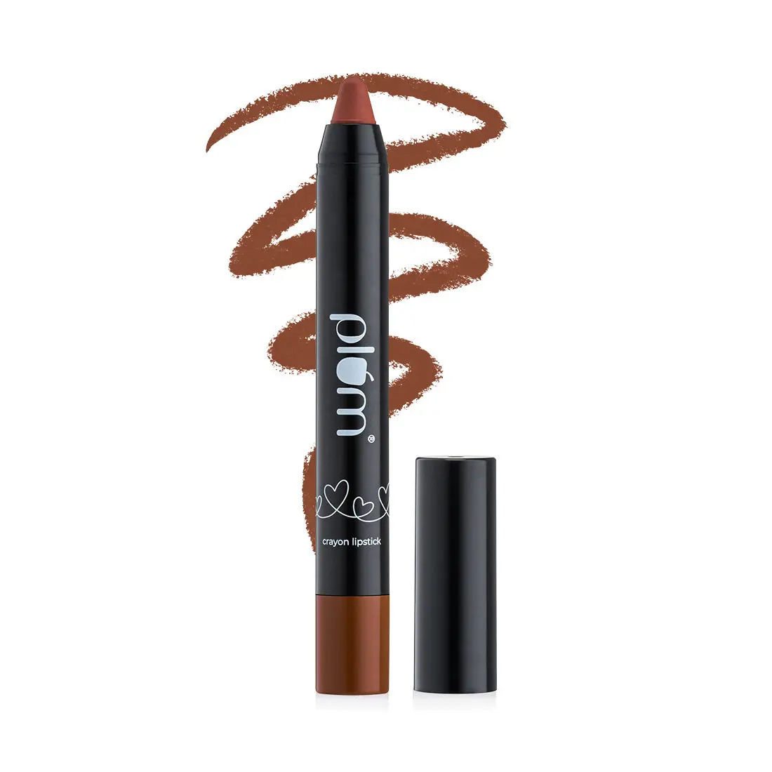 Plum Twist & Go Matte Lipstick | Ceramides + Hyaluronic Acid | Airbrushed Finish | Long Lasting | 100% Vegan & Cruelty-Free | Brown To Earth - 130 (Warm Earthy Brown)