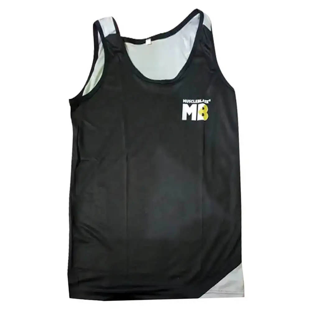 MuscleBlaze Sando,  Black & Grey  Large