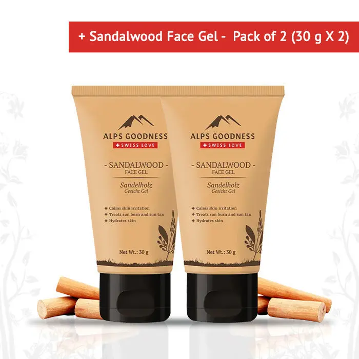 Alps Goodness Sandalwood Face Gel - Pack of 2 (30 g X 2)