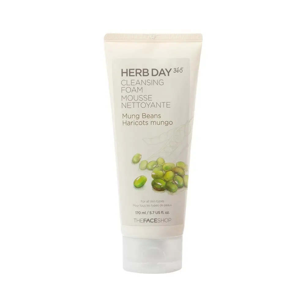 The Face Shop HERB DAY 365 Master Blending Foaming Cleanser - Mungbean & Mugwort (170 ml)