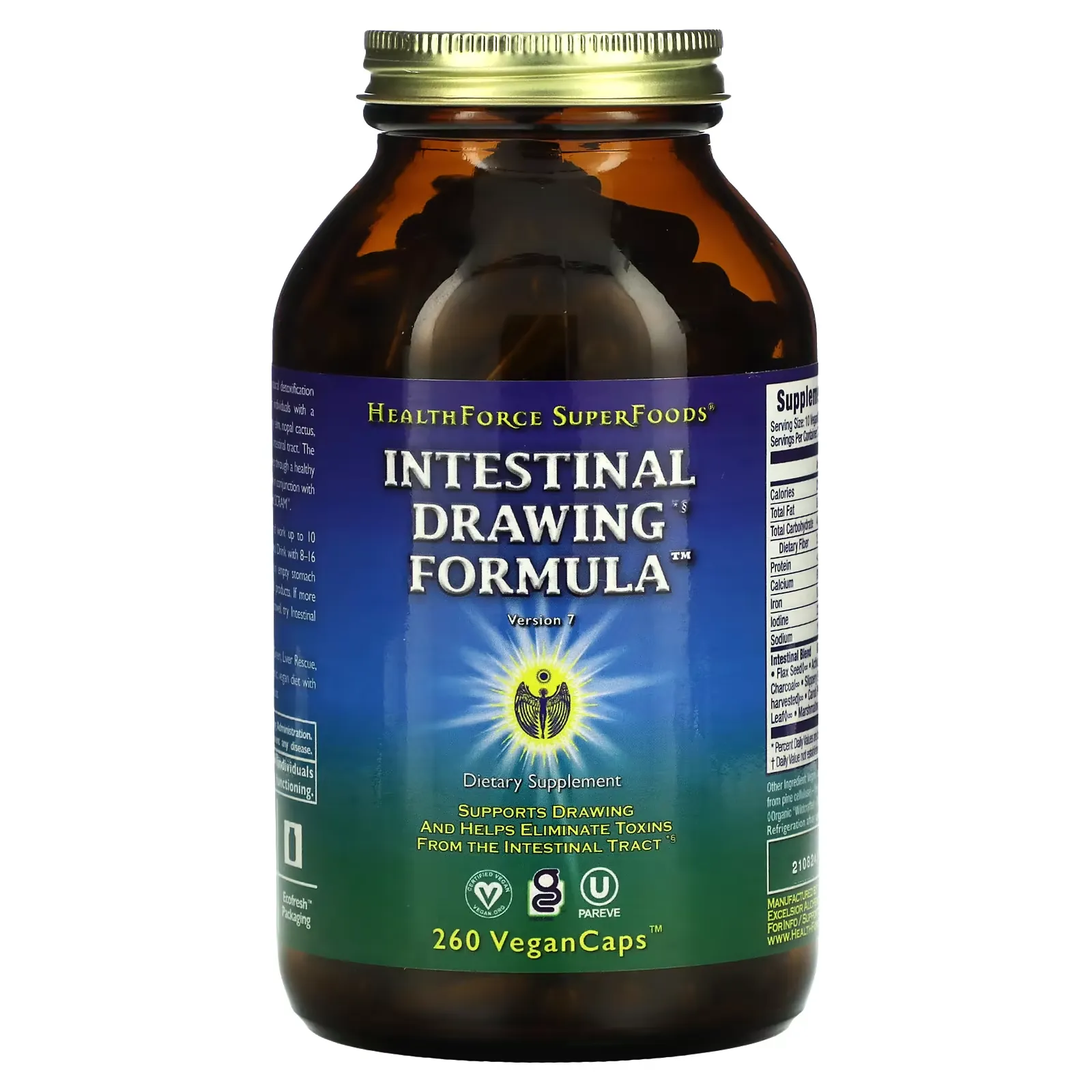 Intestinal Drawing Formula, Version 7 , 260 Vegan Caps