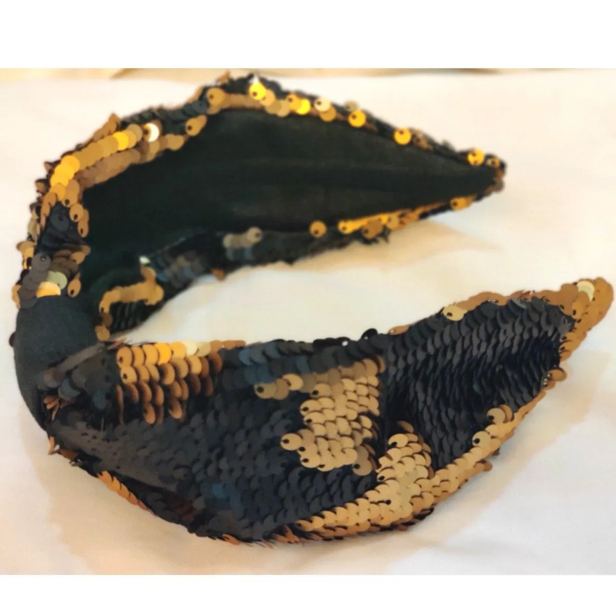 YoungWildFree Golden And Black 2Colour Sequins Hairband