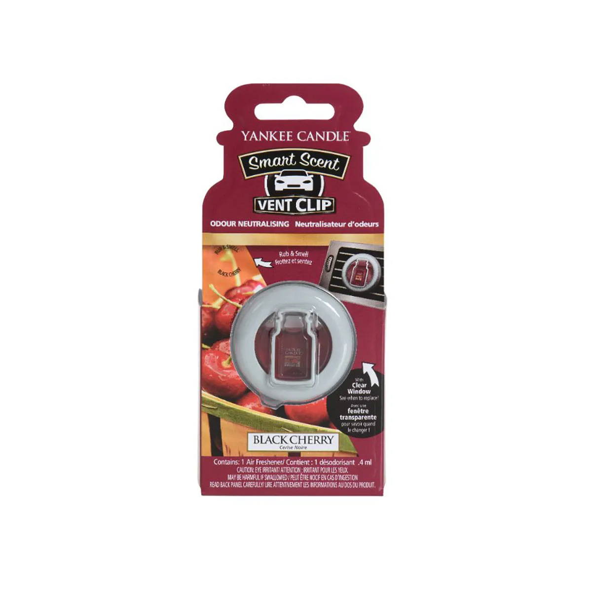 Yankee Candle Black Cherry Smart Scent Vent Clip Air Freshener