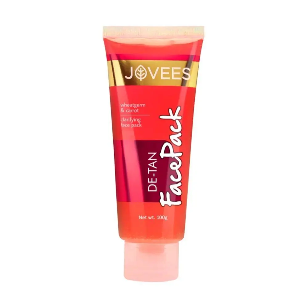 Jovees Herbal De-Tan Face Pack For Women/Men| Tan Removal and Skin brightening | Natural Ingredients |100 GM (Pack of 1)