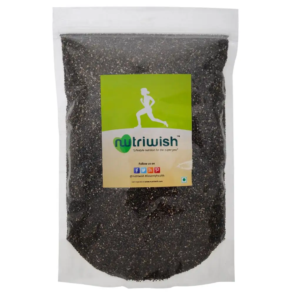 Nutriwish Black Chia Seeds,  1 kg  Unflavoured