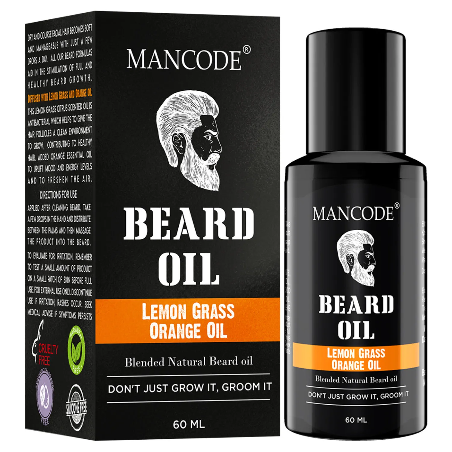 ManCode Beard Oil - Lemon Grass & Orange Oil