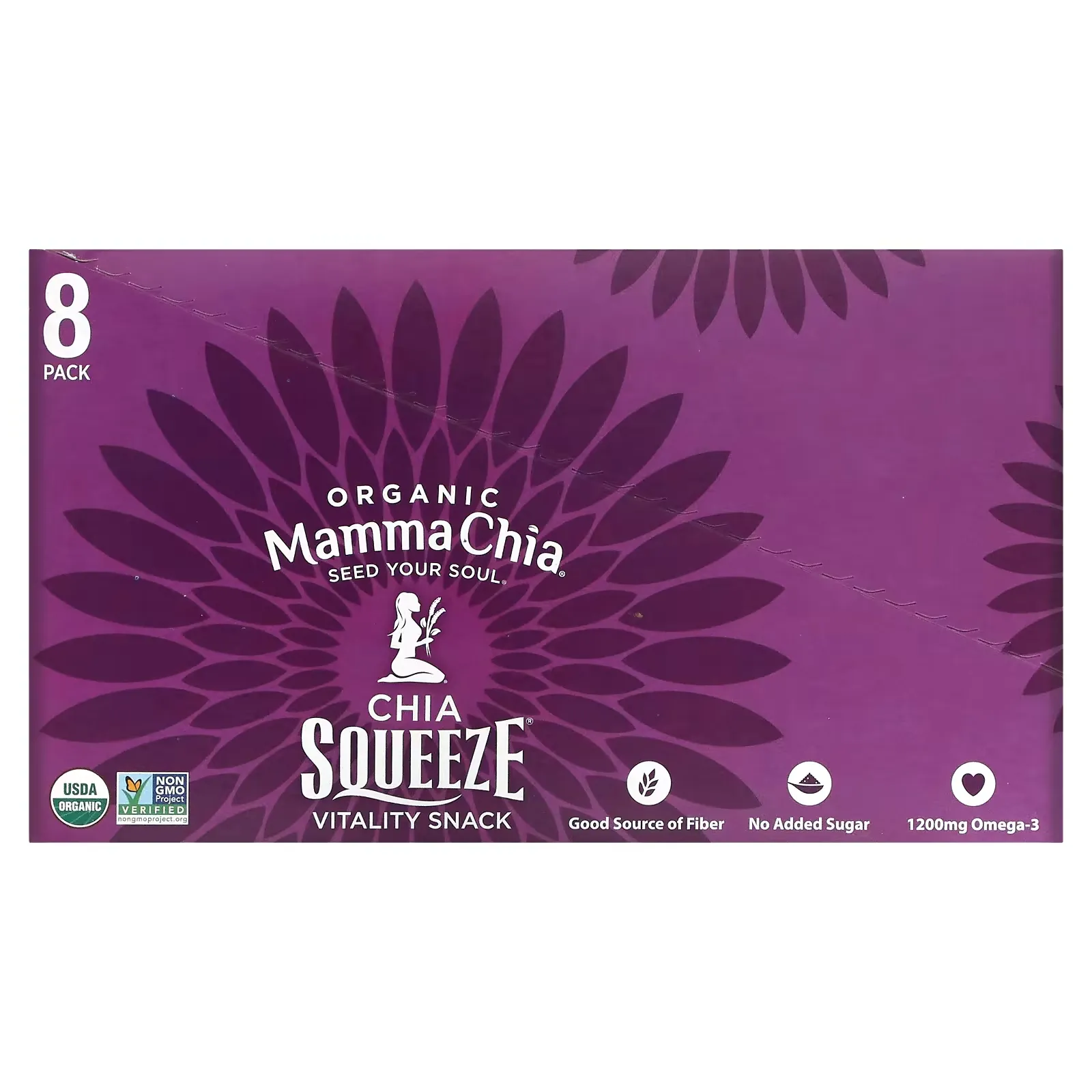 Organic Chia Squeeze, Vitality Snack, Blackberry Bliss, 8 Squeezes, 3.5 oz (99 g) Each