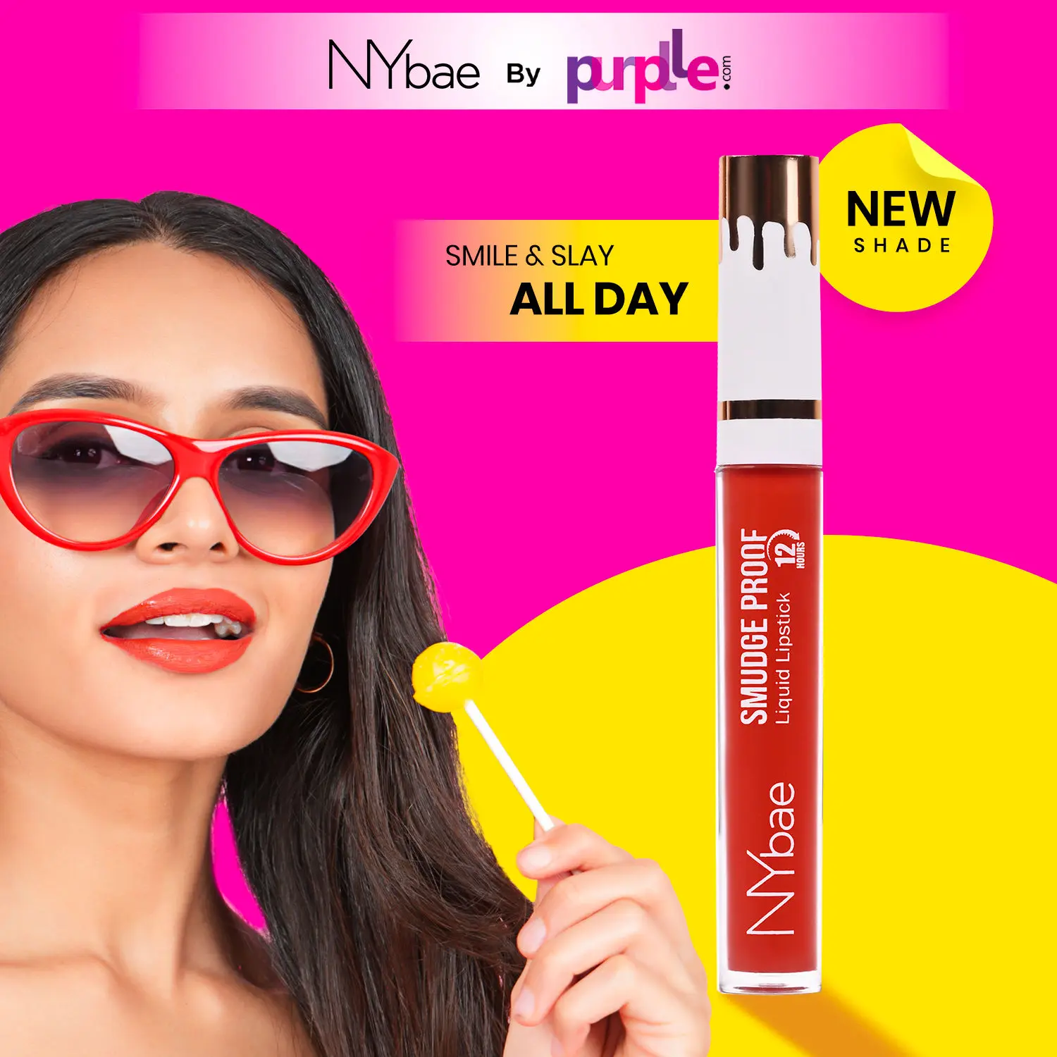 NY Bae Smudge Proof Liquid Lipstick | Long Lasting | Super Pigmented | Red Lipstick | Matte Finish - Pretty Pumpkin 11 (2.5 ml)