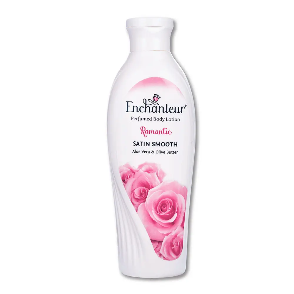 Enchanteur Romantic Perfumed Body Lotion, 250 ml, with Aloe Vera & Olive Butter for Silky Smooth Skin