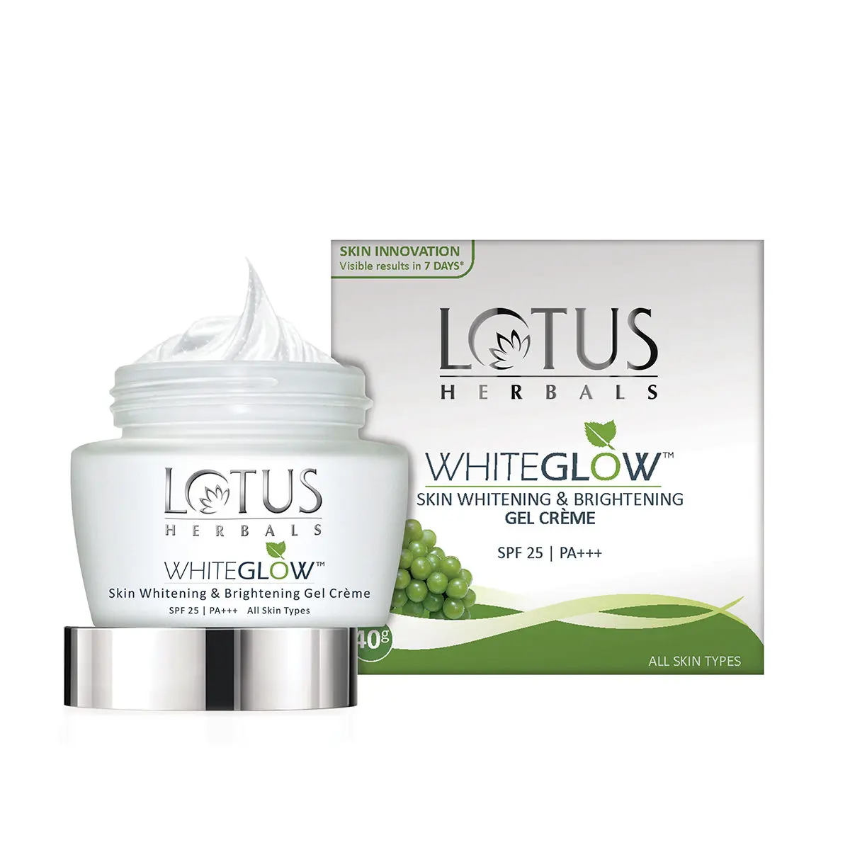 Lotus Herbals Whiteglow Skin Whitening & Brightening Gel Cream SPF 25 Pa +++, 40g