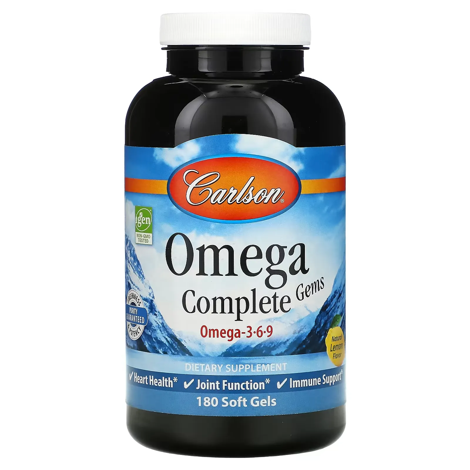 Omega Complete Gems, Natural Lemon, 180 Soft Gels