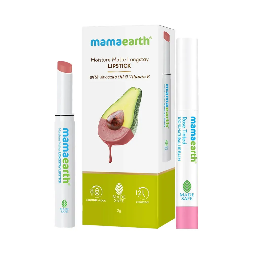 Mamaearth Lipstick + Lip Balm