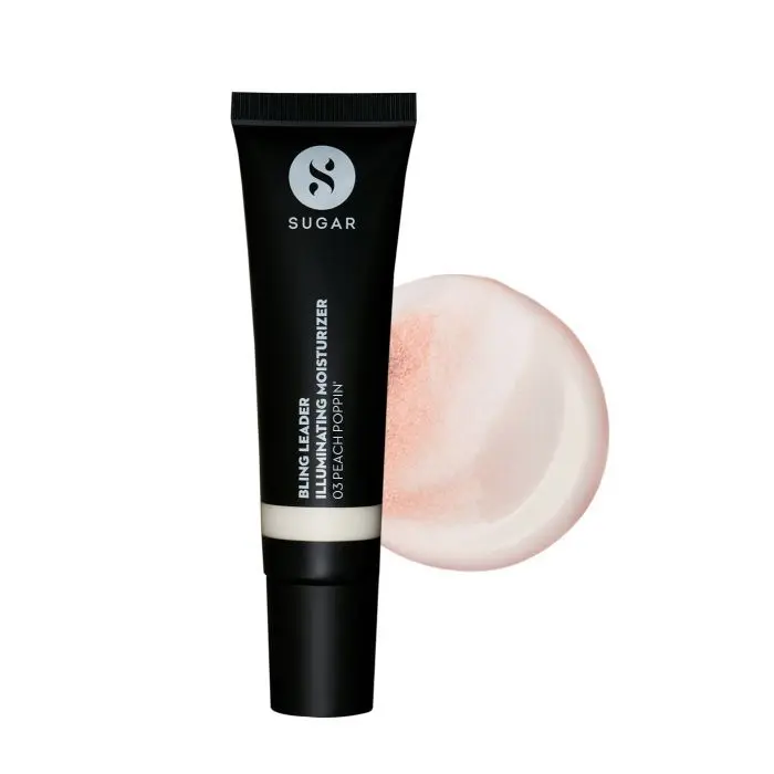 SUGAR Cosmetics Bling Leader Illuminating Moisturizer - 03 Peach Poppin - Warm peach with a pearl finish