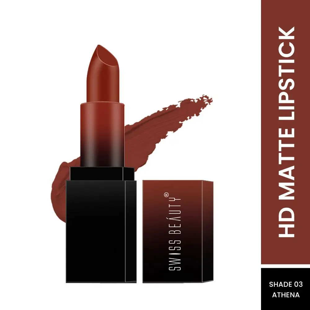 Swiss Beauty HD Matte Lipstick Athena 03 (3.5 g)