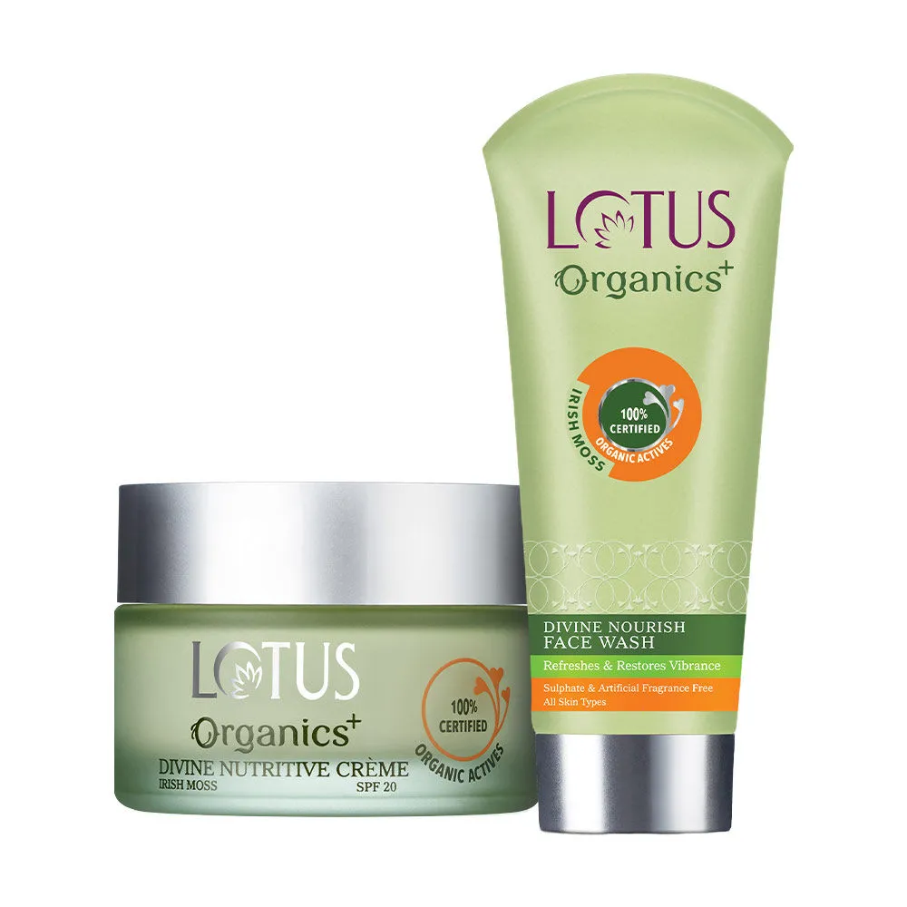 Lotus Organics Divine Nutritive Creme & Face Wash Combo