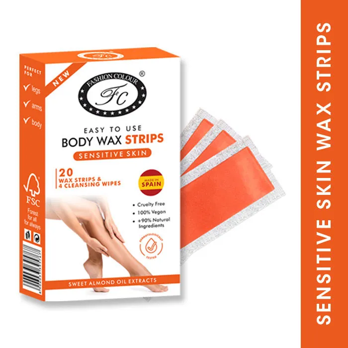 FASHION COLOUR Sensitive Skin Body Wax Strips