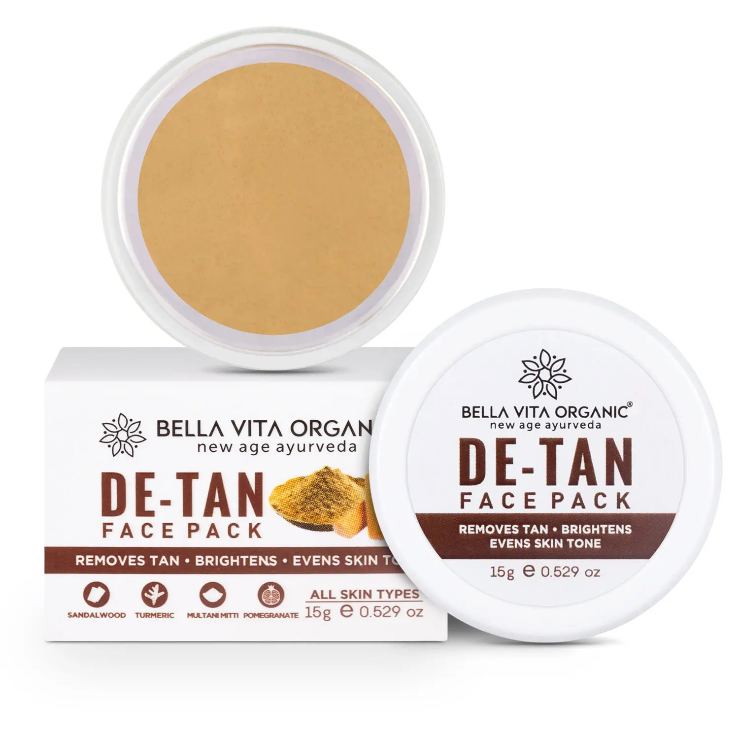 Bella Vita Organic De-tan Face pack-15 gm