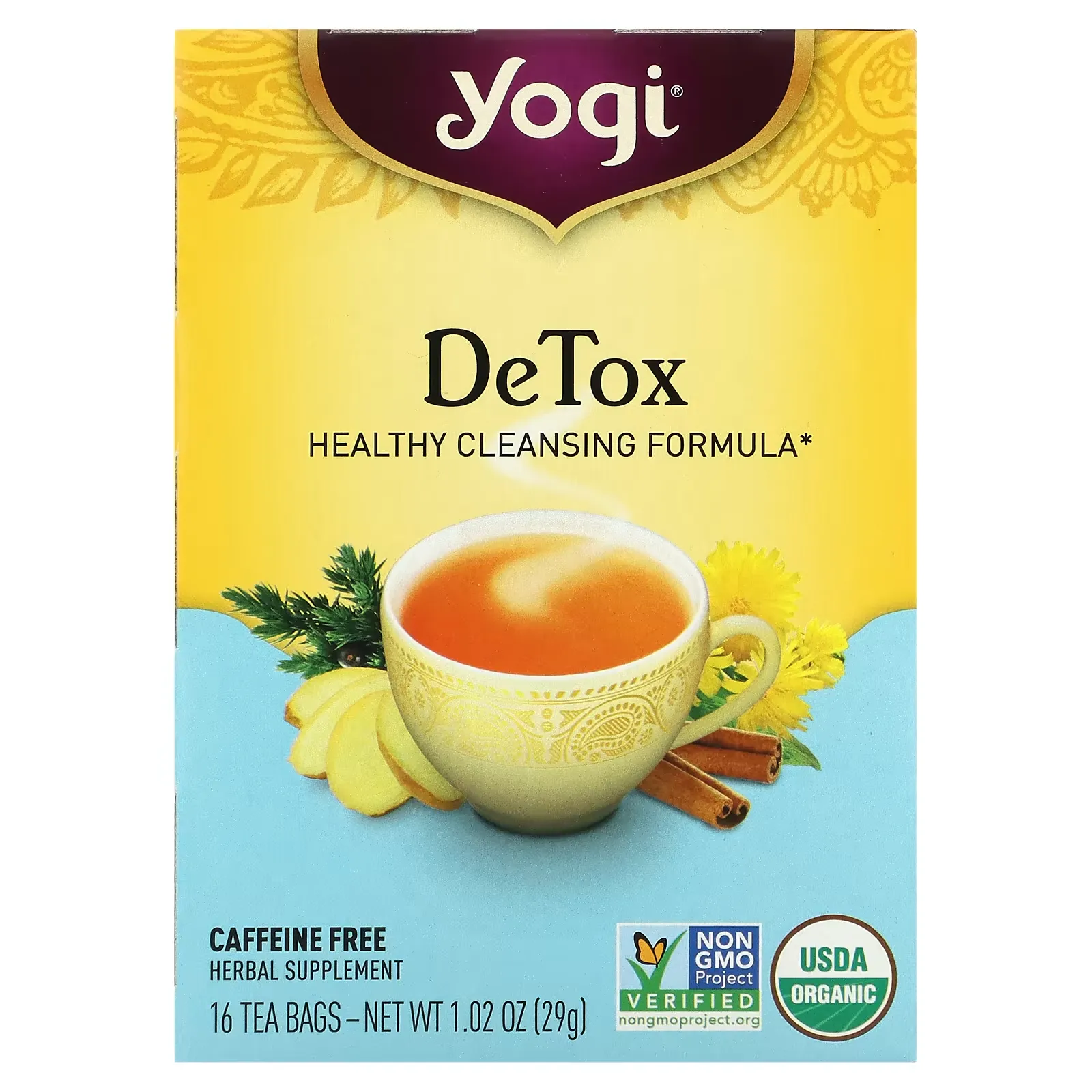 Detox, Caffeine Free, 16 Tea Bags, 1.02 oz (29 g)