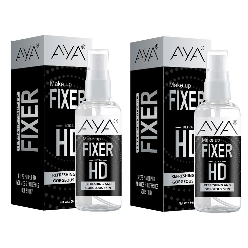 AYA Ultra HD Makeup Fixer, Pack of 2, 50 ml + 50 ml