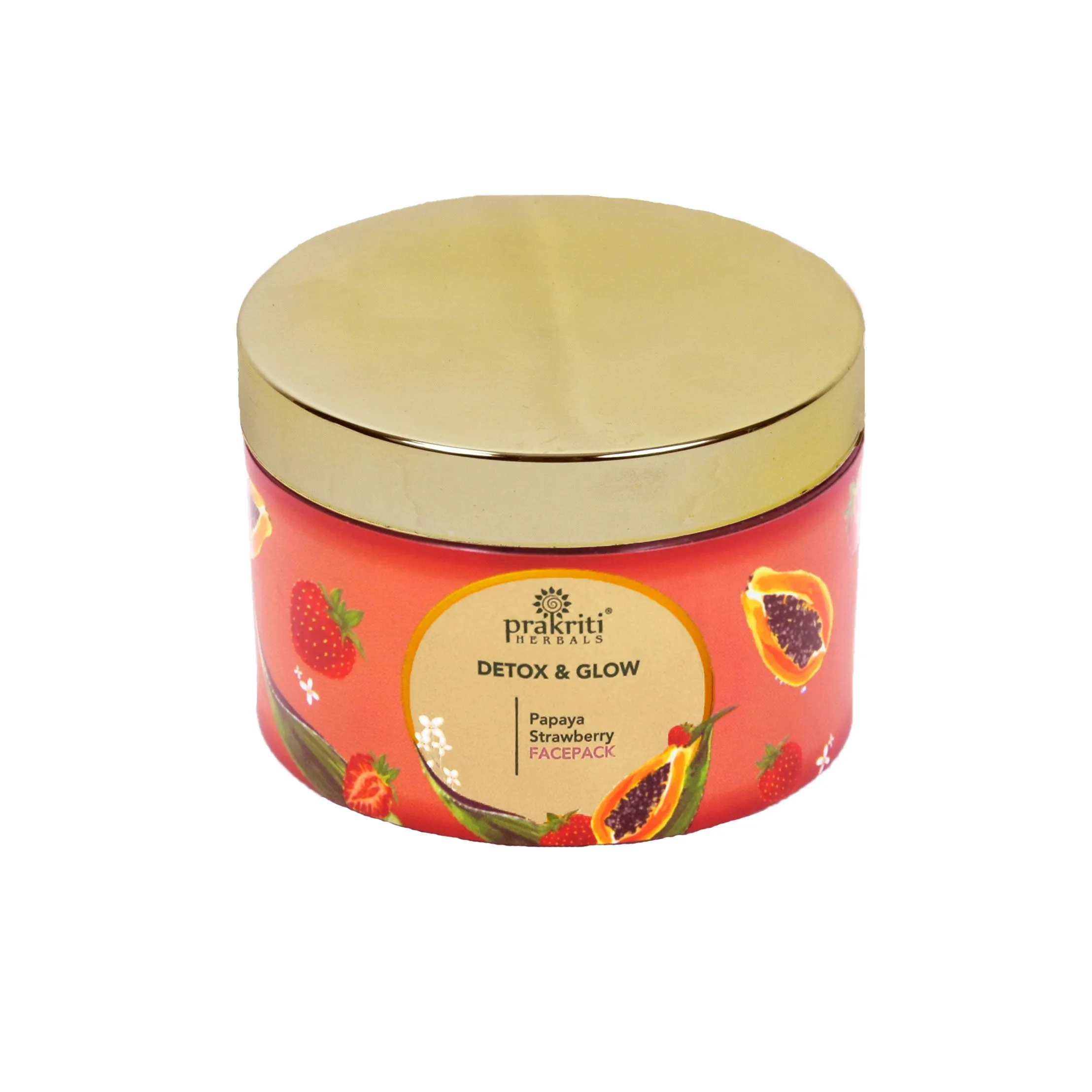 Prakriti Herbals Detox & Glow Papaya Strawberry Face Pack