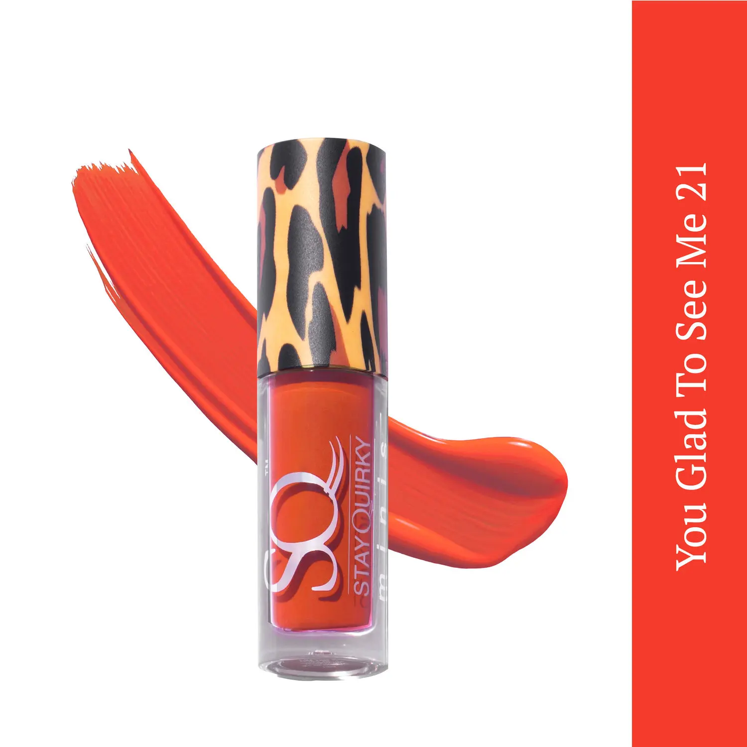 Stay Quirky Mini Liquid Lipstick Orange - You Glad To See Me 21 | Highly Pigmented | Non-drying | Long Lasting | Easy Application | Water Resistant | Transferproof | Smudgeproof (1.6 ml)