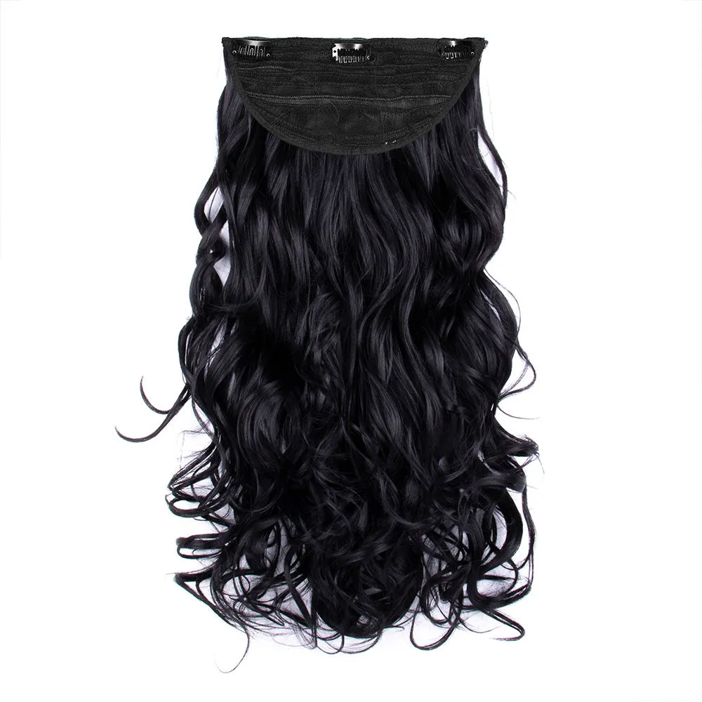 Streak Street Clip-In 24 Full-Wavy Jet Black Hair Extensions