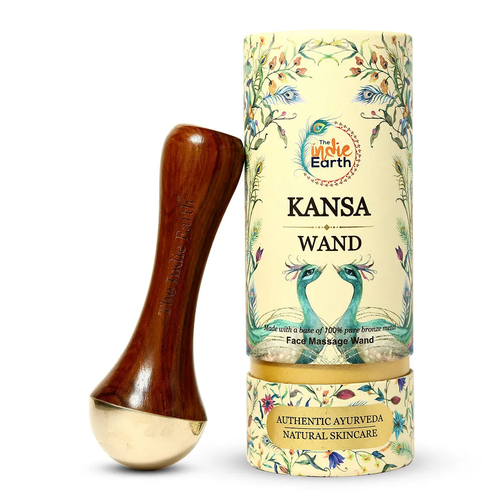 The Indie Earth Kansa Wand - An Ayurvedic Detox Face/foot Massager With Healing Bronze Metal - 1 Pc.